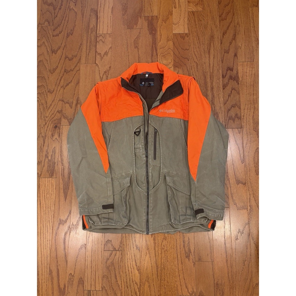 Columbia PHG Interchange Upland Hunting Jacket Small Blaze Orange Olive